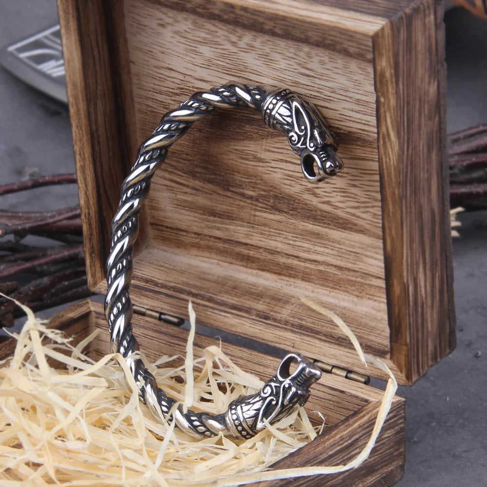 Nordic Viking Stainless Steel Cuff Bracelet