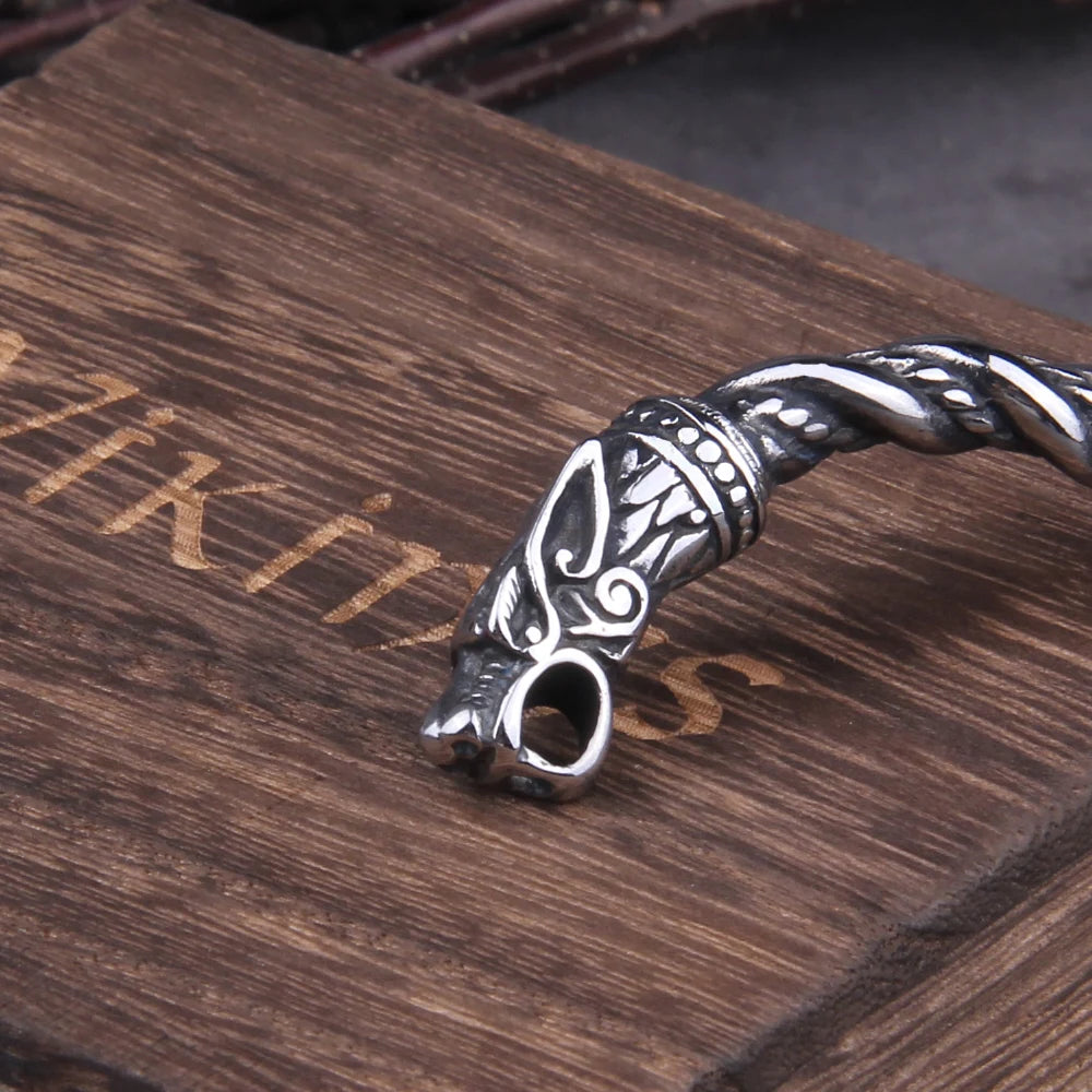 Nordic Viking Stainless Steel Cuff Bracelet