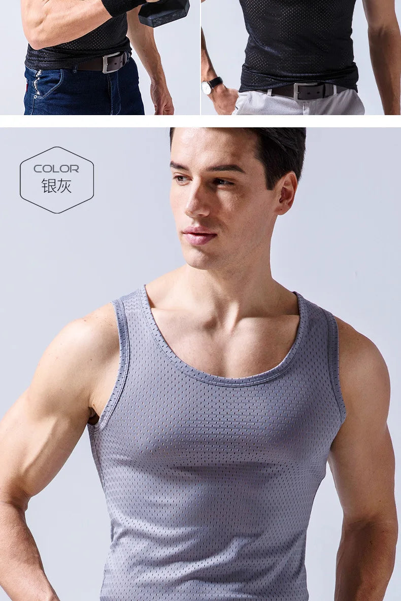 Men’s Sleeveless Mesh Top
