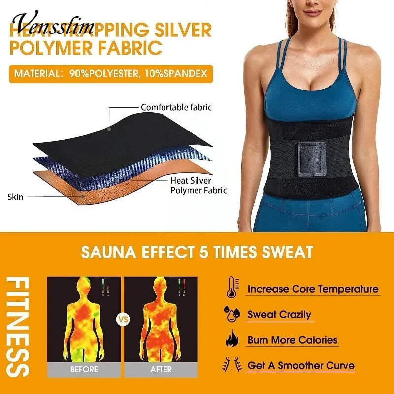 Women Sauna Waist Trainer & Abdomen Trimmer Belt