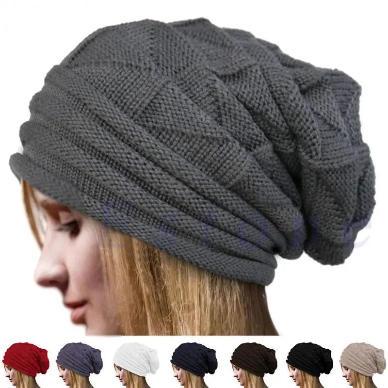 Knitted Oversized Beanie – Unisex
