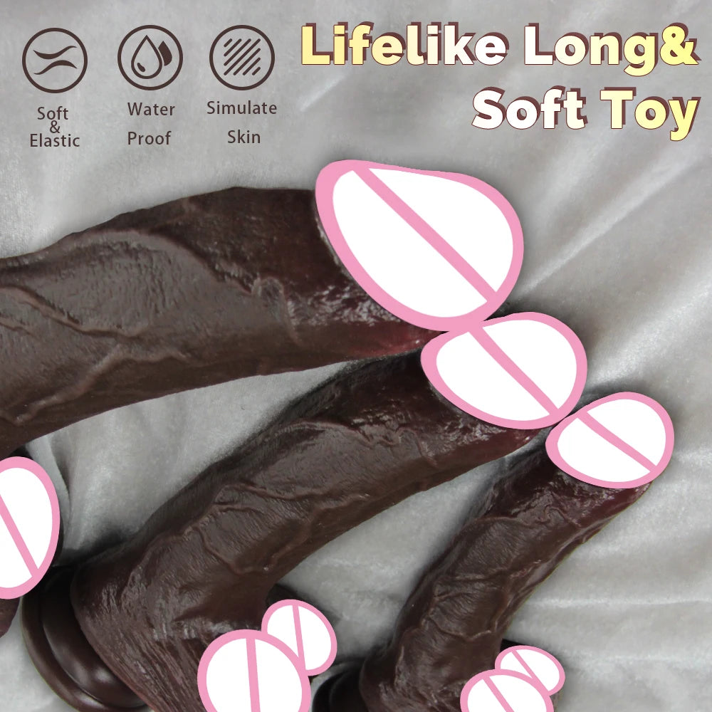 Realistic Long dildo Black