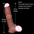 Realistic Soft Big Black Dildo Double Silicone