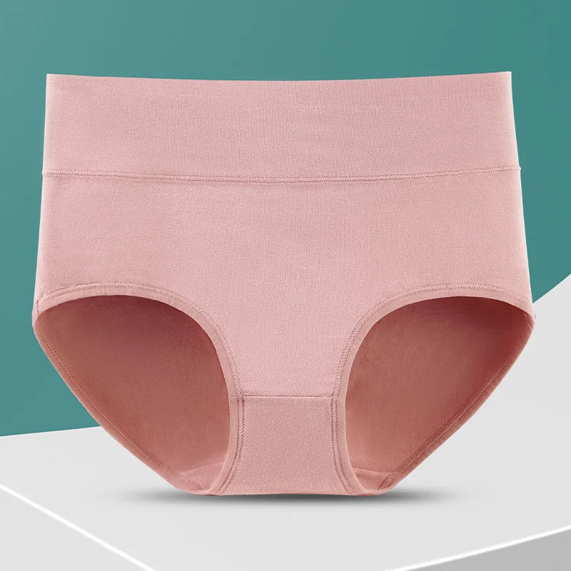4pcs/pack High Waist Underwear Cotton Panties Women