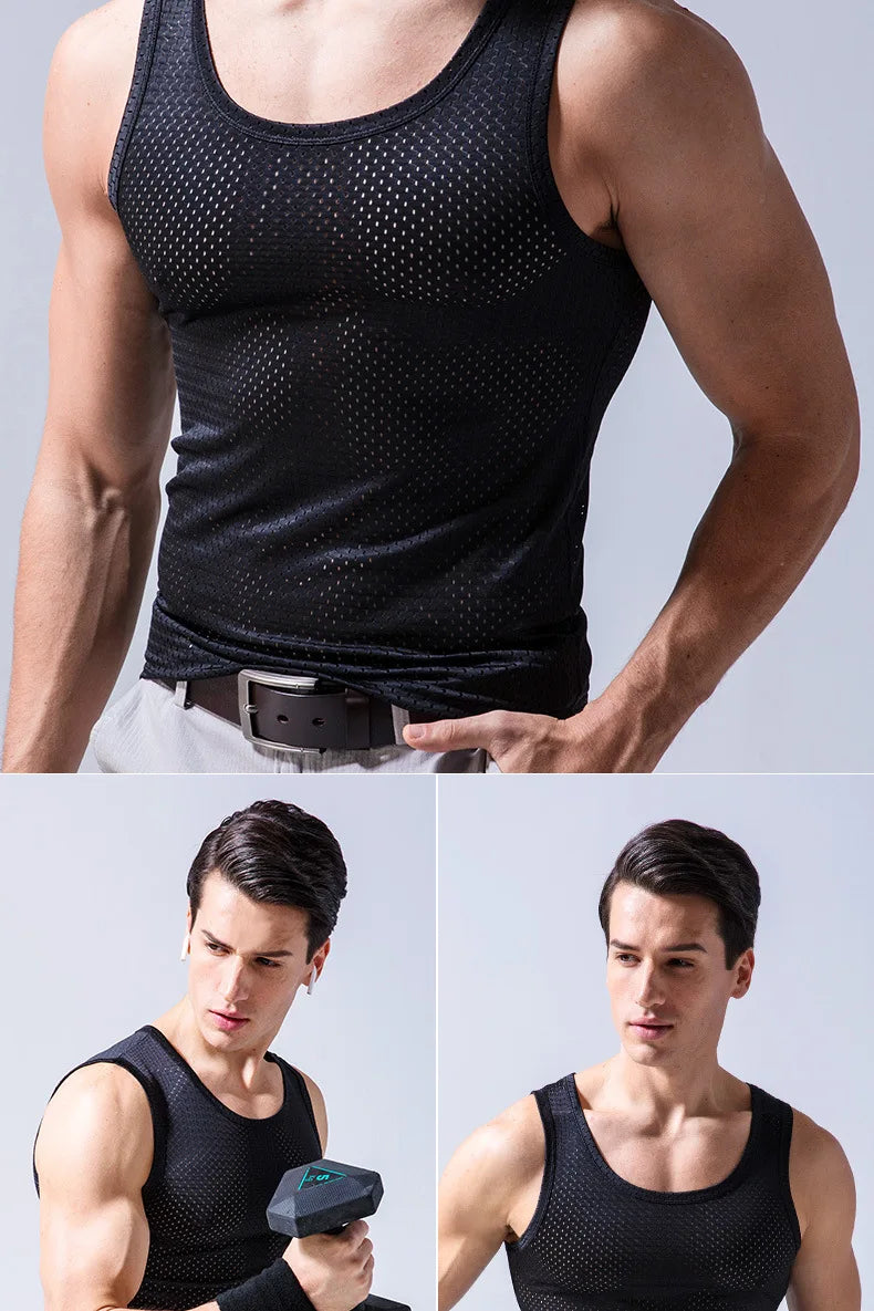 Men’s Sleeveless Mesh Top