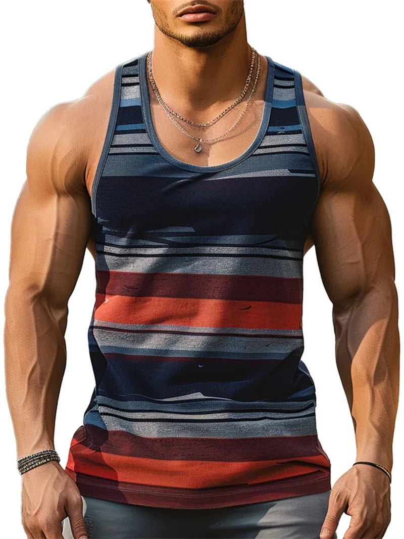 Men’s Retro Striped Tank Top