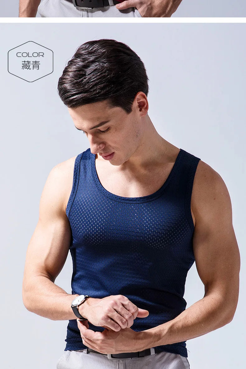 Men’s Sleeveless Mesh Top