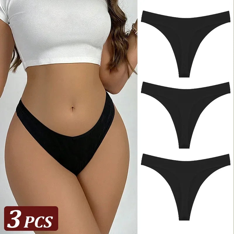3Pcs/Set Seamless Thong Cotton
