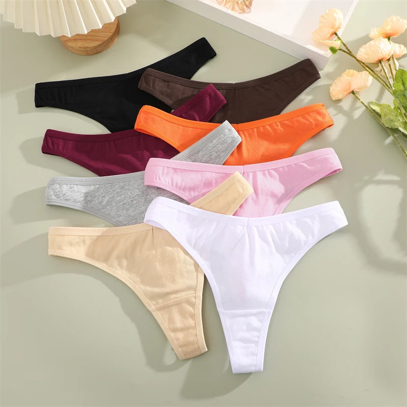 3Pcs/Set Seamless Thong Cotton