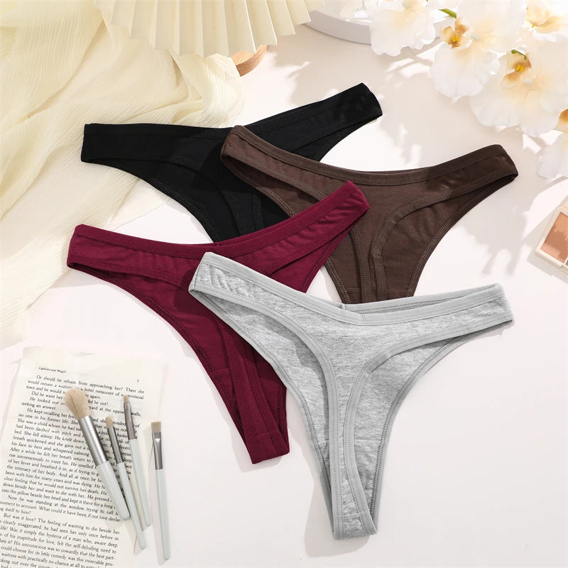 3Pcs/Set Seamless Thong Cotton