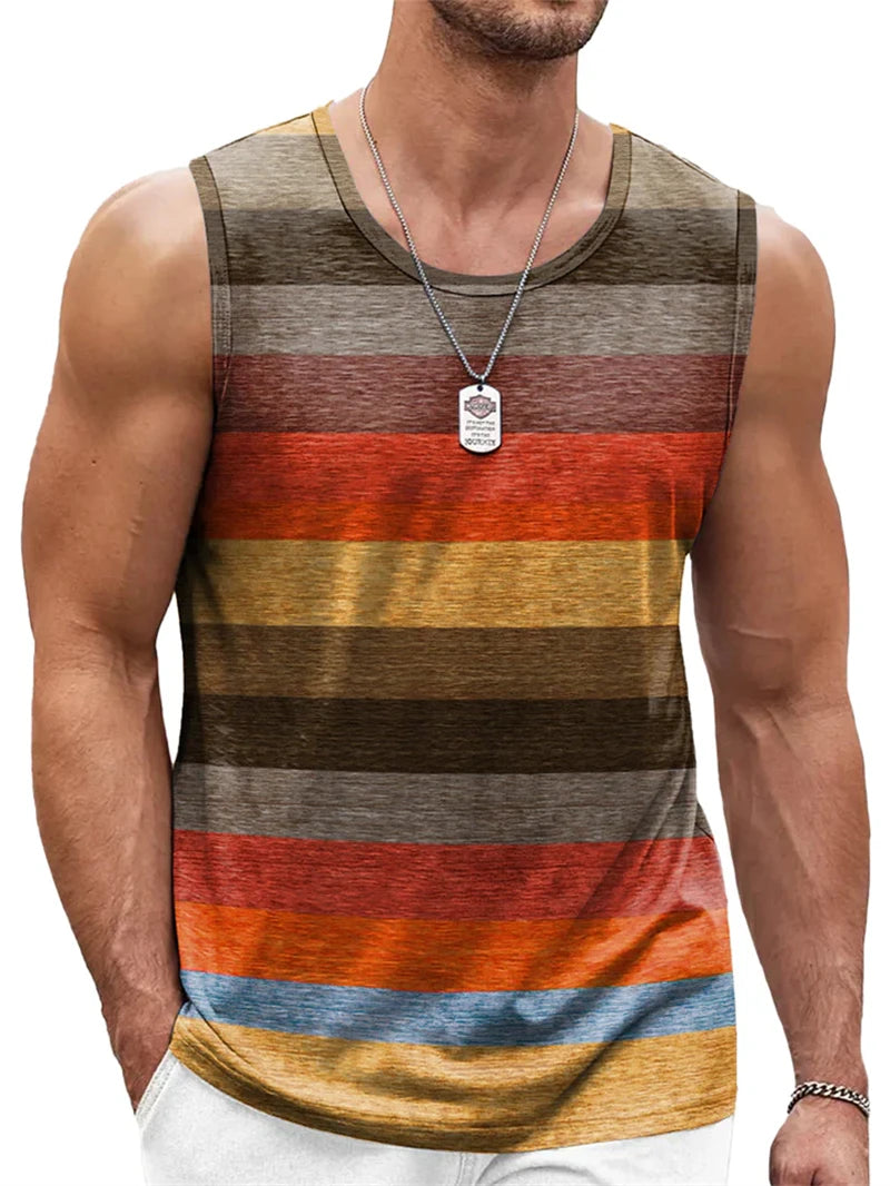 Men’s Retro Striped Tank Top