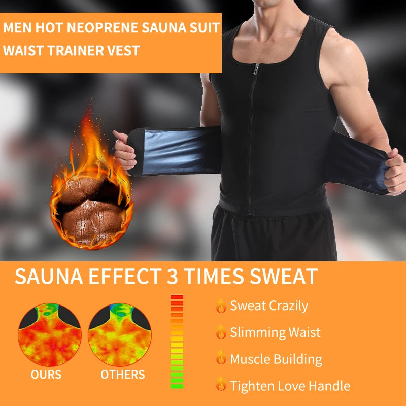 Vensslim Men Compression Shaper with Zipper Weight Loss