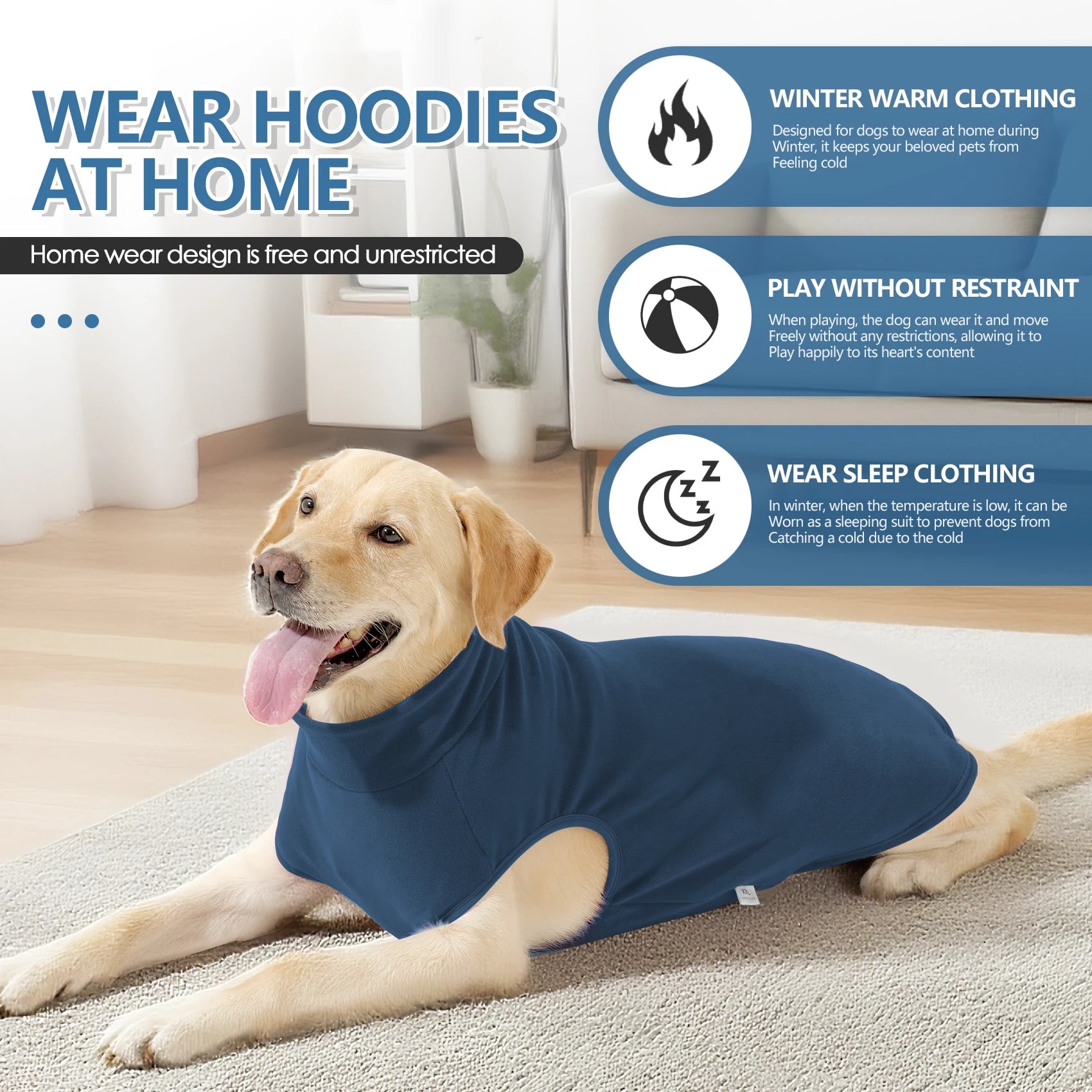 Fleece Dog Sweater – Soft Stretch Pullover Jacket for Dogs