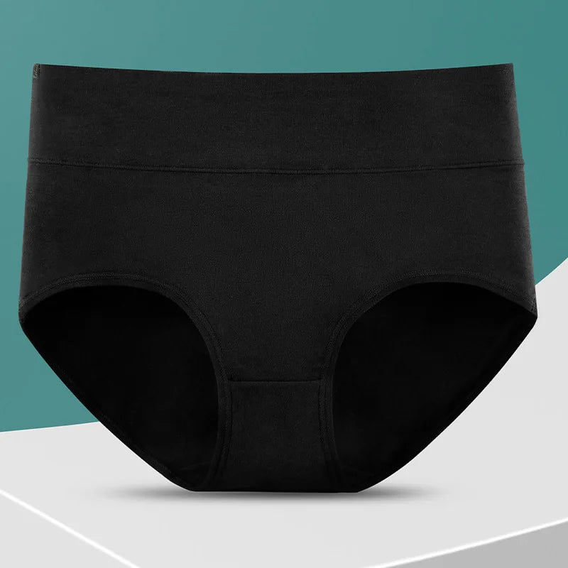 4pcs/pack High Waist Underwear Cotton Panties Women