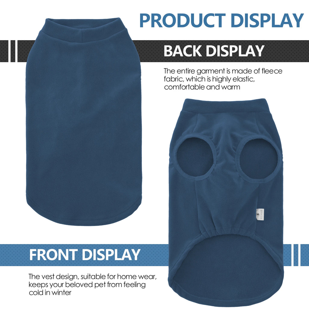 Fleece Dog Sweater – Soft Stretch Pullover Jacket for Dogs