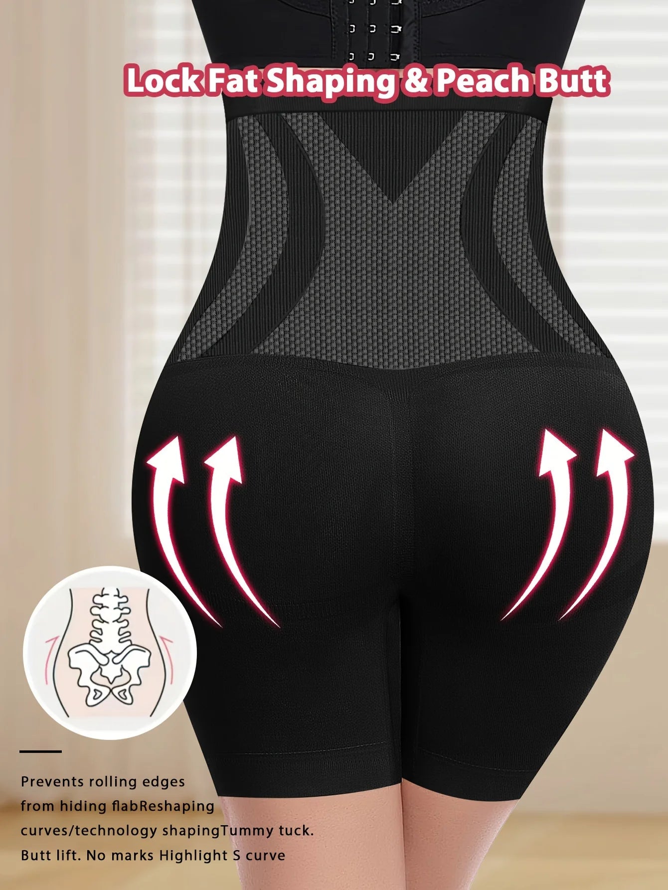 1 pieza de bragas sin costuras de cintura alta