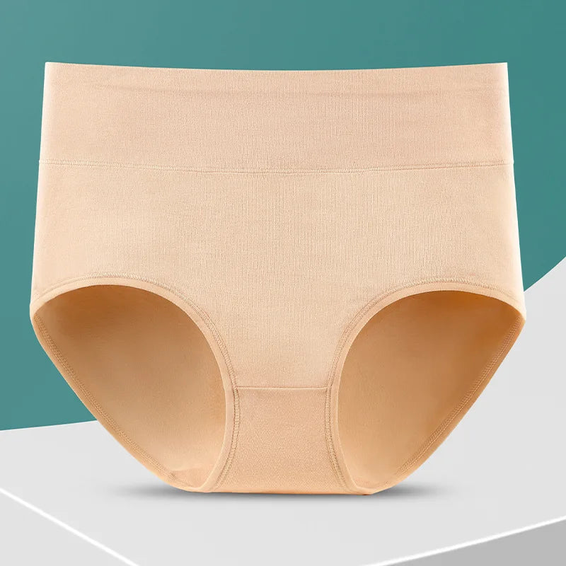 4pcs/pack High Waist Underwear Cotton Panties Women