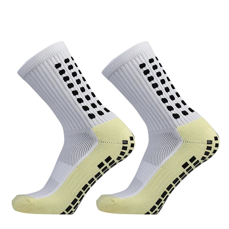 1/4 pairs Anti-slip Soccer Women Men Outdoor Sport Grip Football Yoga Socks