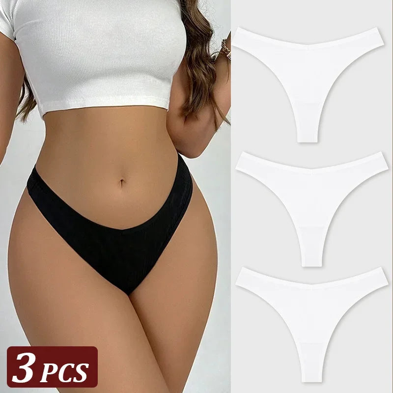 3Pcs/Set Seamless Thong Cotton