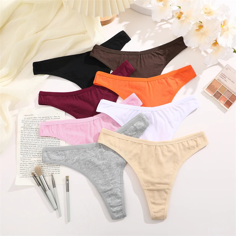 3Pcs/Set Seamless Thong Cotton