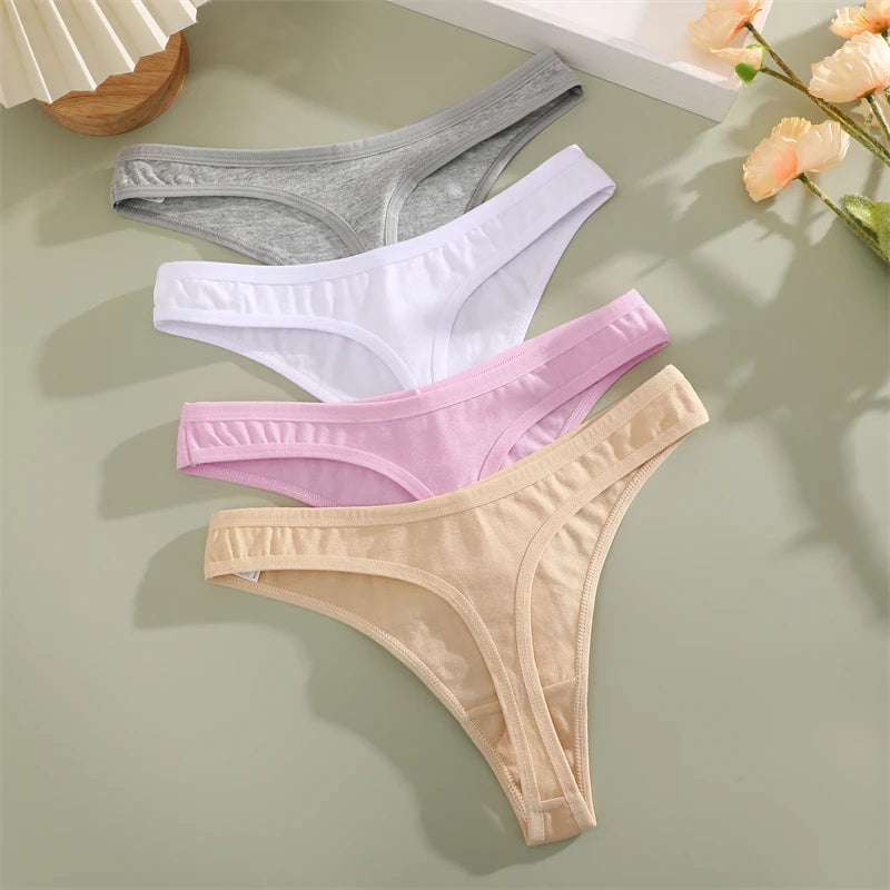 3Pcs/Set Seamless Thong Cotton