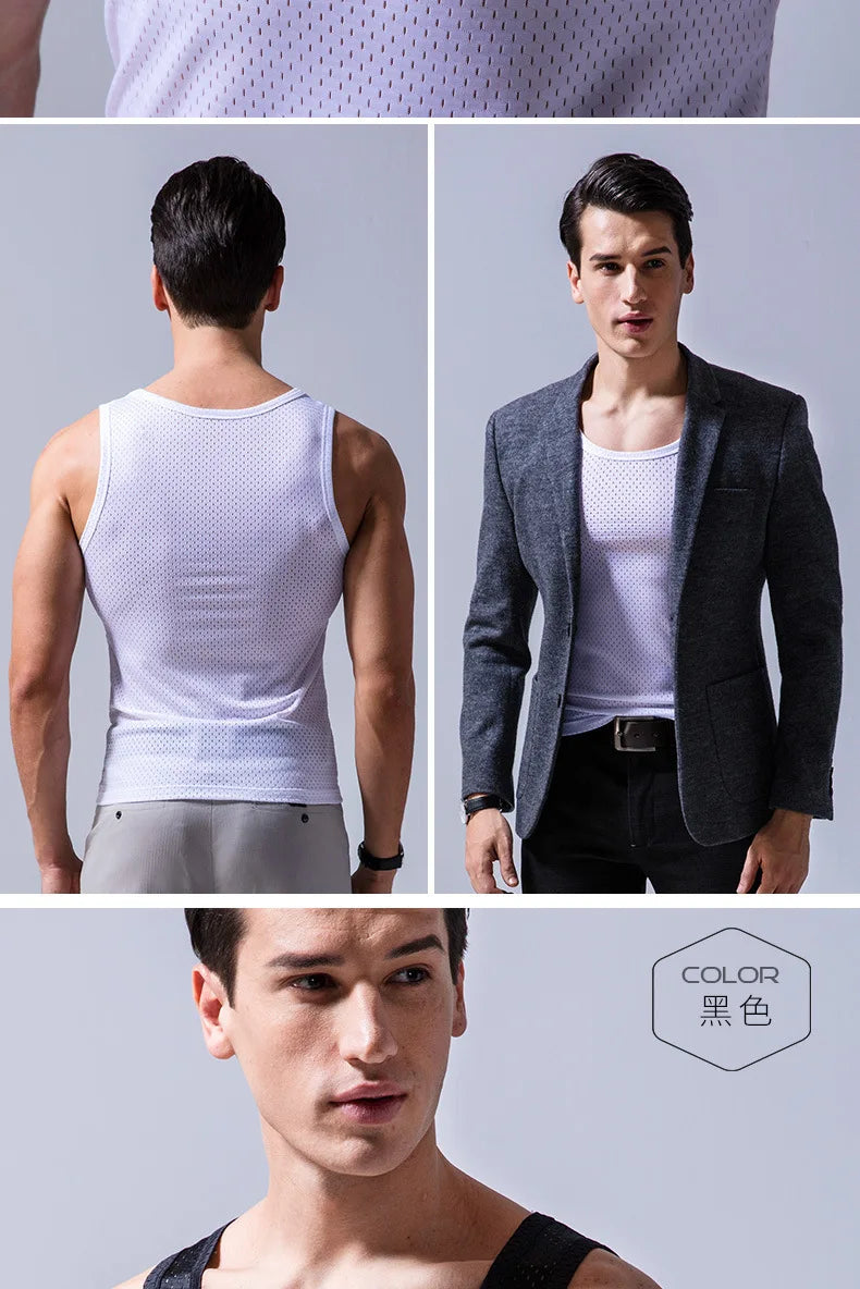 Men’s Sleeveless Mesh Top