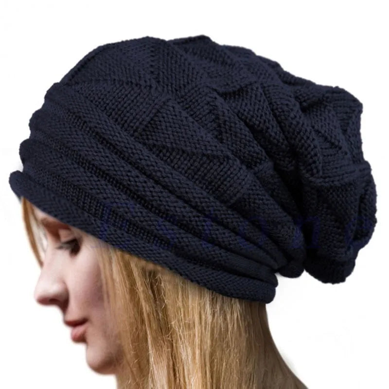 Knitted Oversized Beanie – Unisex