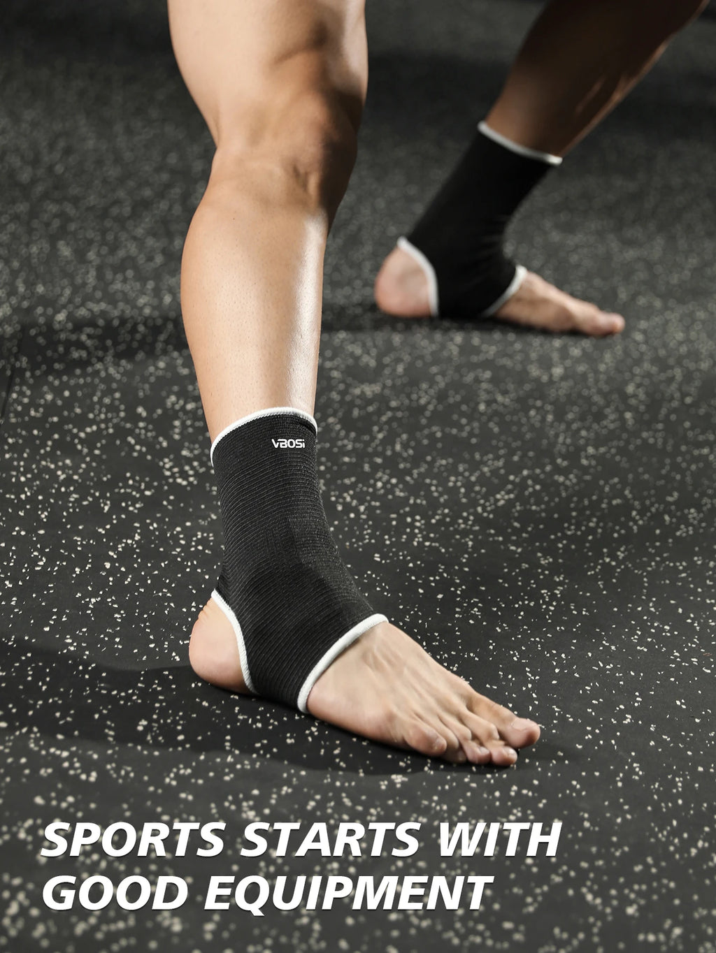 1 par de mangas de soporte de tobillo transpirables elásticas de talla única