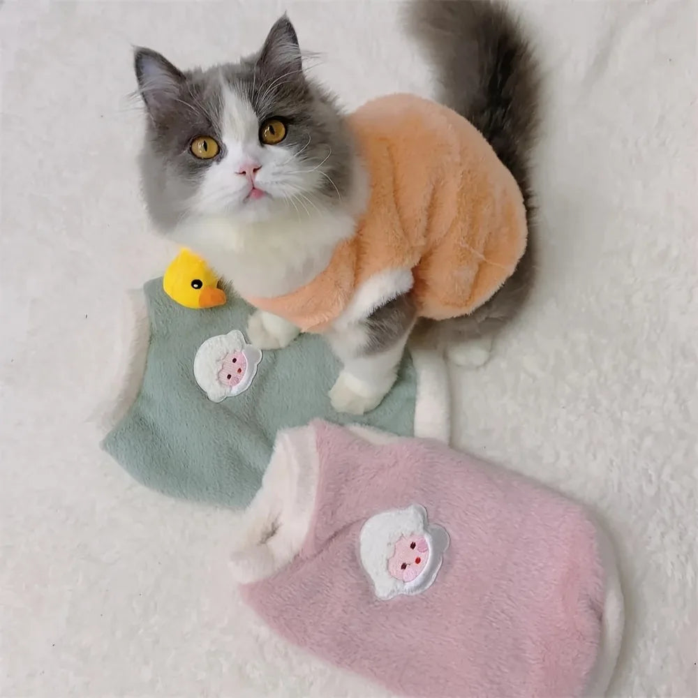 Warm Winter Pet Vest for Cats & Small Dogs