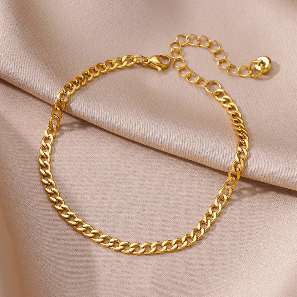Twisted Gold Anklet