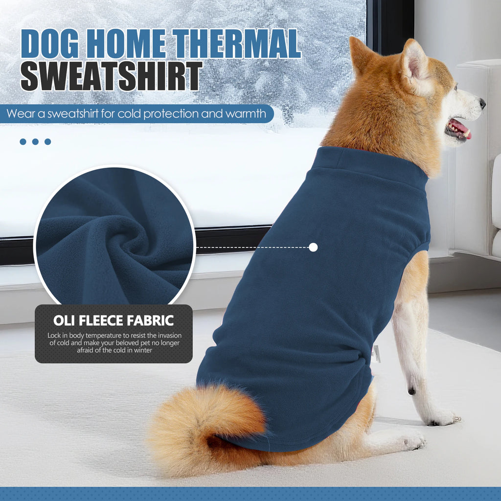 Fleece Dog Sweater – Soft Stretch Pullover Jacket for Dogs