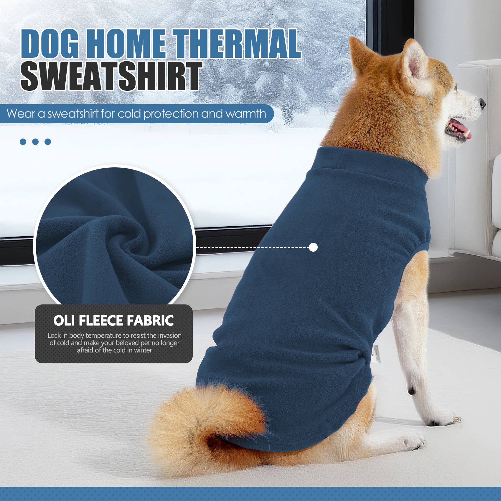 Fleece Dog Sweater – Soft Stretch Pullover Jacket for Dogs