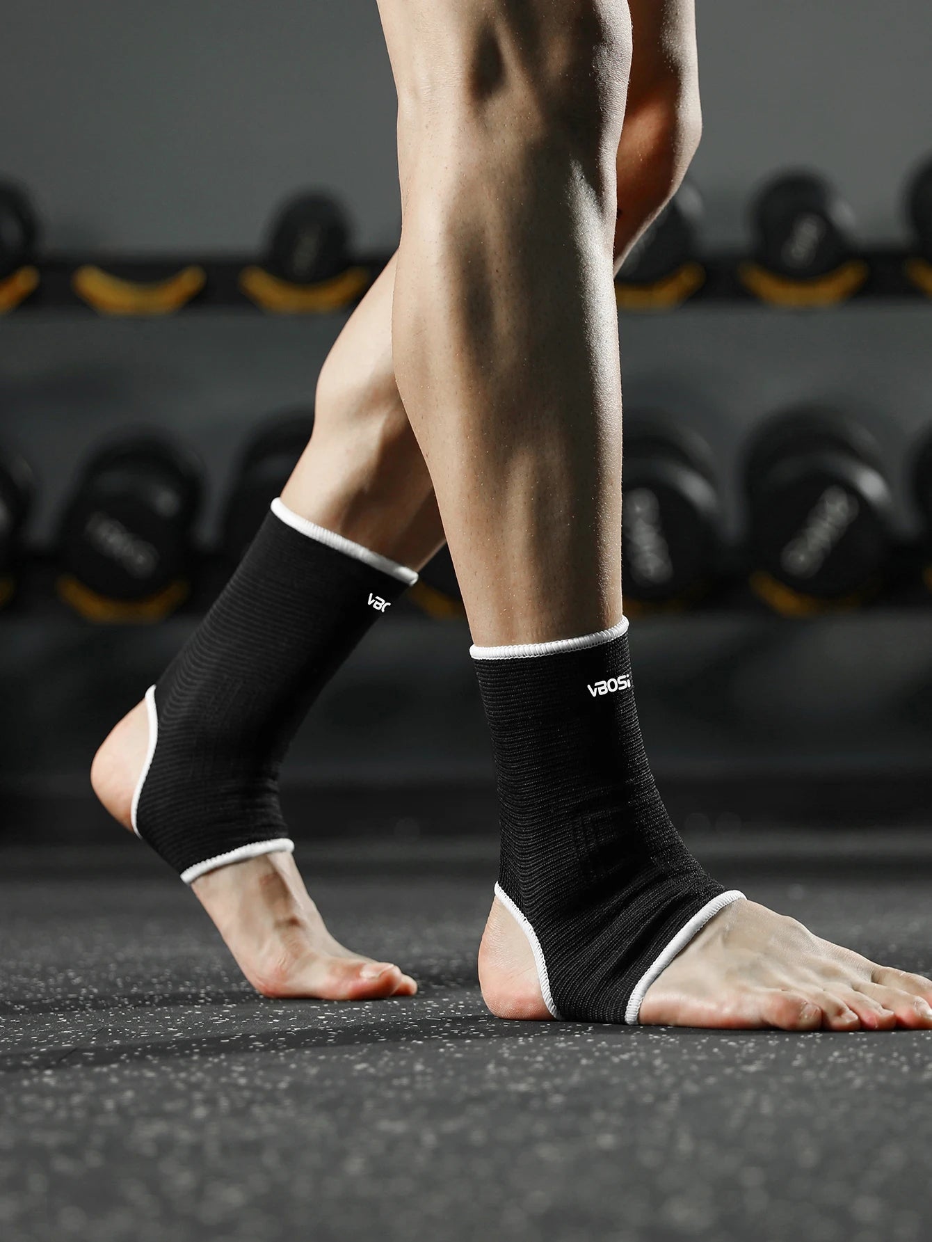 1 par de mangas de soporte de tobillo transpirables elásticas de talla única