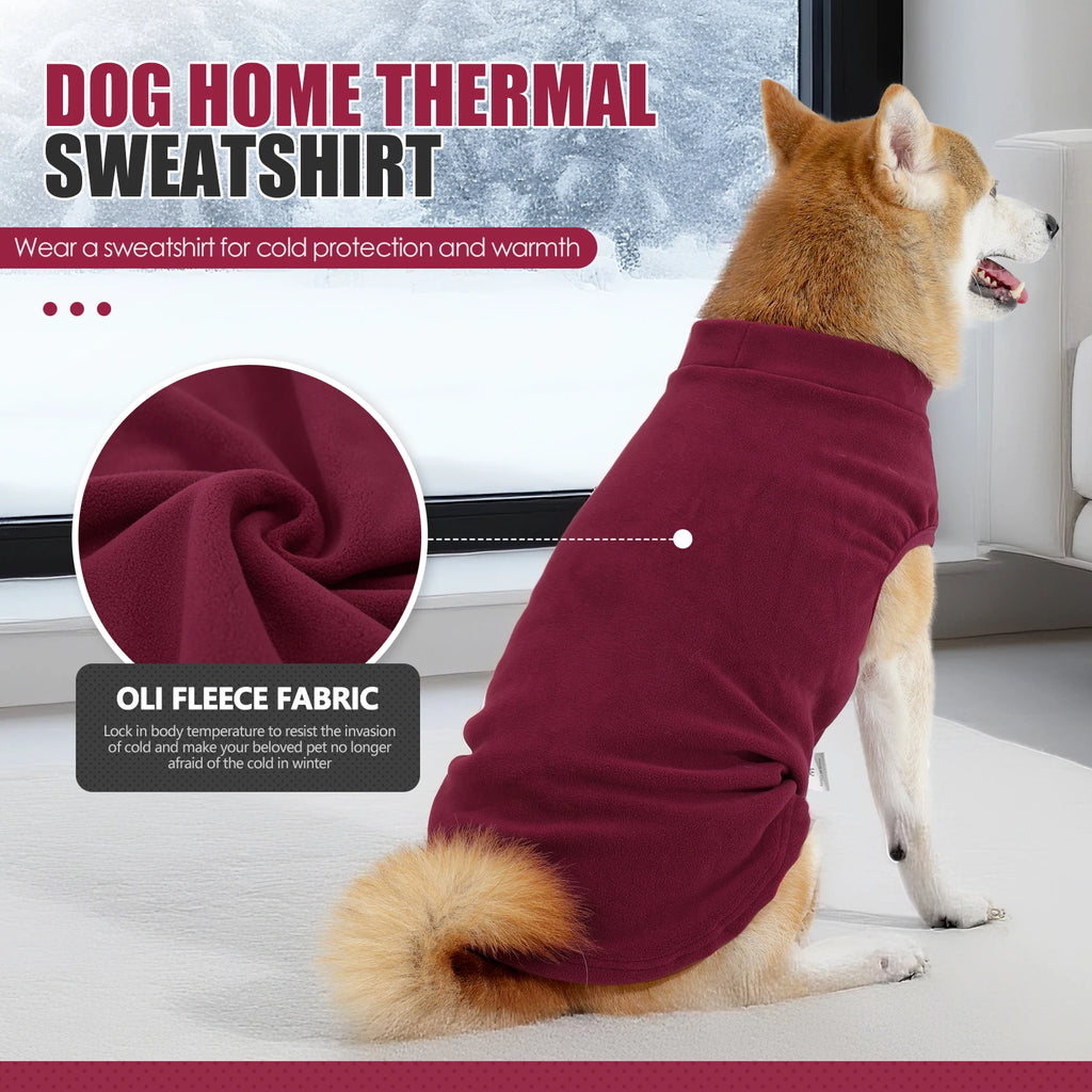 Fleece Dog Sweater – Soft Stretch Pullover Jacket for Dogs