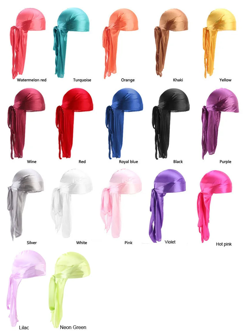 Unisex Silky Long Tail Durag