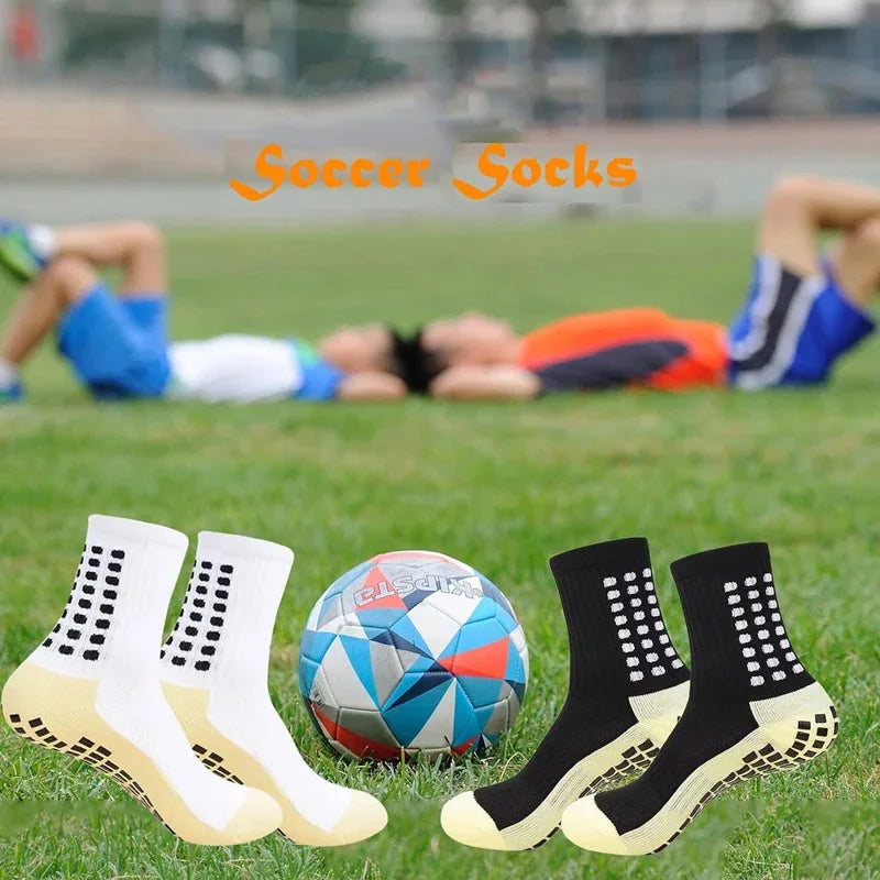 1/4 pares de calcetines antideslizantes de fútbol para mujer y hombre, para deportes al aire libre, fútbol y yoga