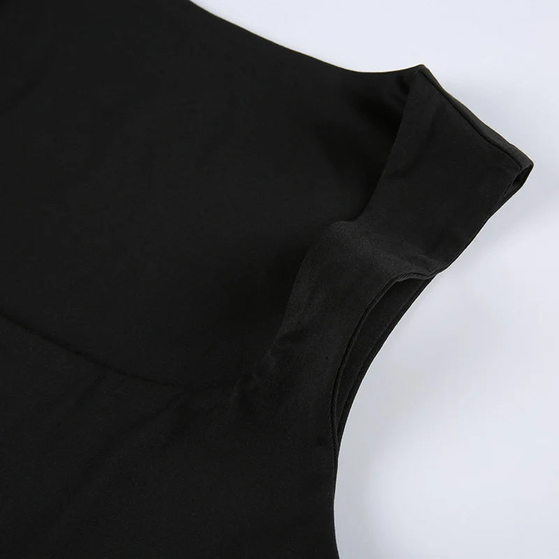 Sleeveless Collar Crop Tank Top