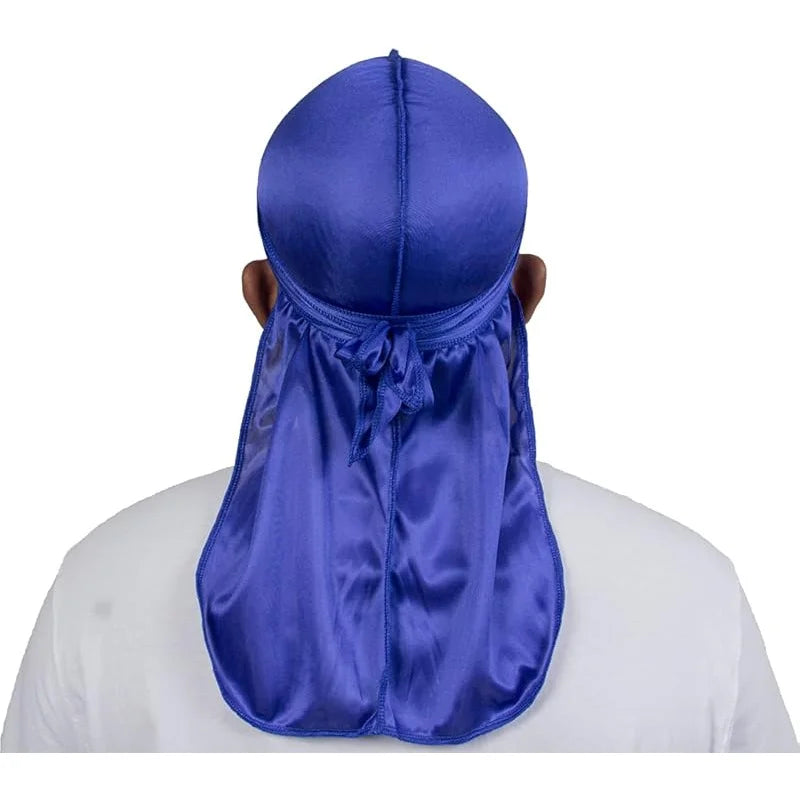 Unisex Long Silky Durag - Long Tail Head Scarf