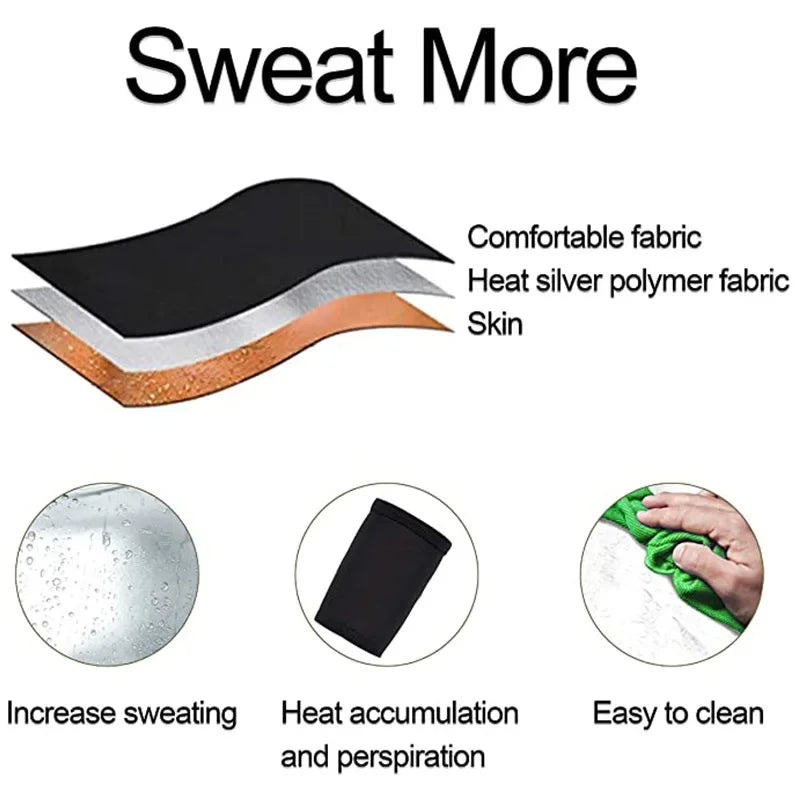 1 par de bandas de sudoración para adelgazar los brazos – Faja de compresión para entrenamiento