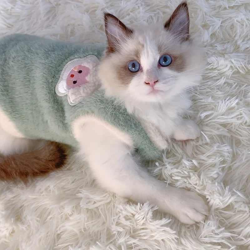 Warm Winter Pet Vest for Cats & Small Dogs