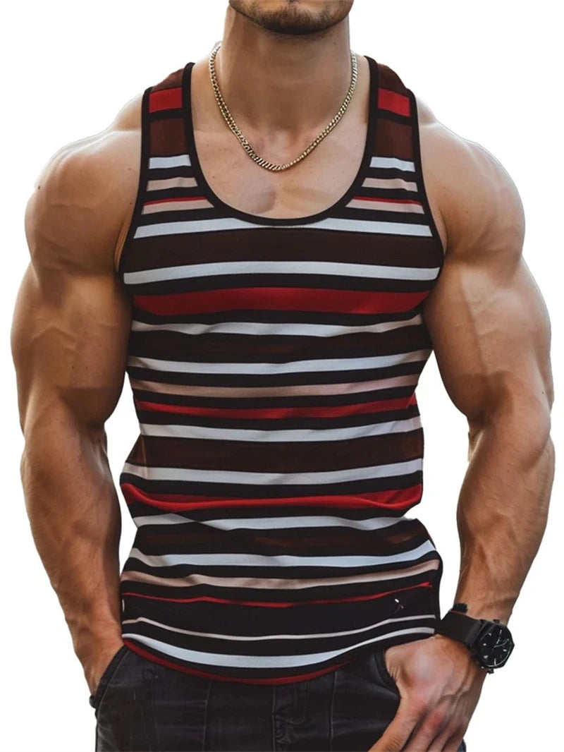 Men’s Retro Striped Tank Top