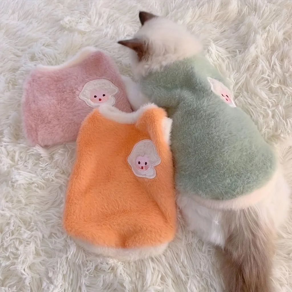 Warm Winter Pet Vest for Cats & Small Dogs