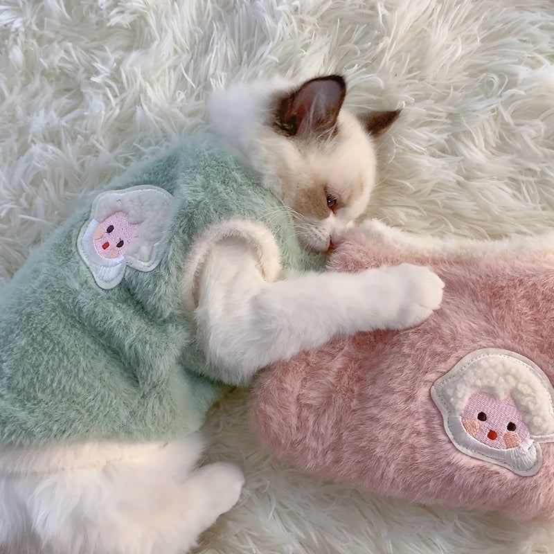 Warm Winter Pet Vest for Cats & Small Dogs