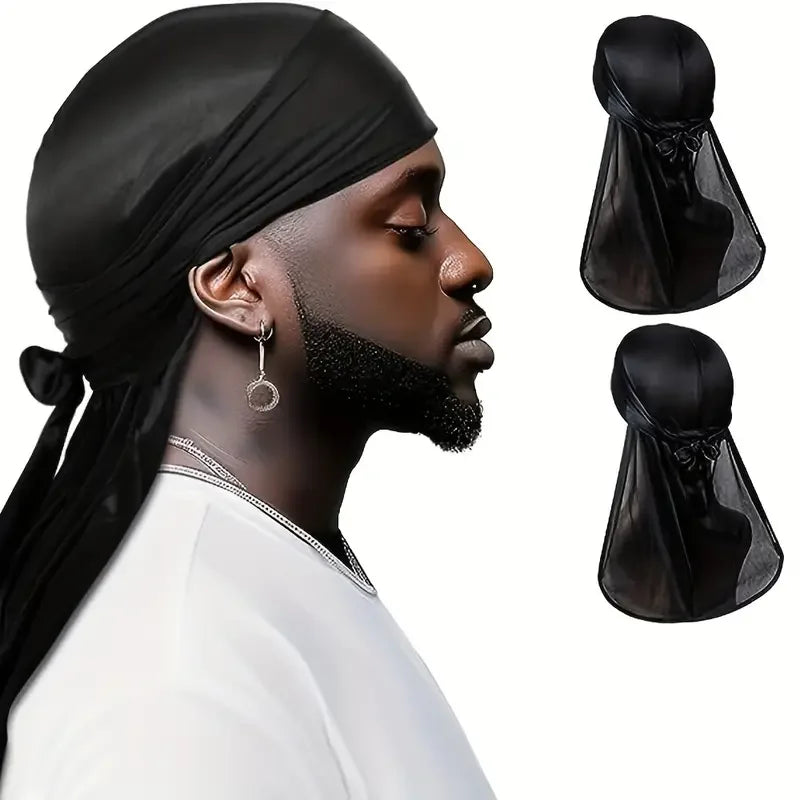 Unisex Silky Long Tail Durag