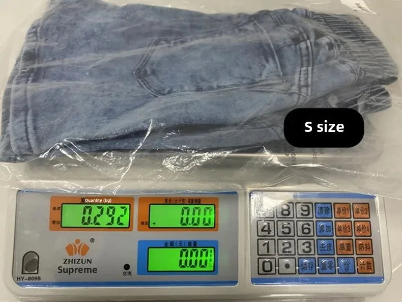 High-Waisted Elastic Denim Shorts For Women