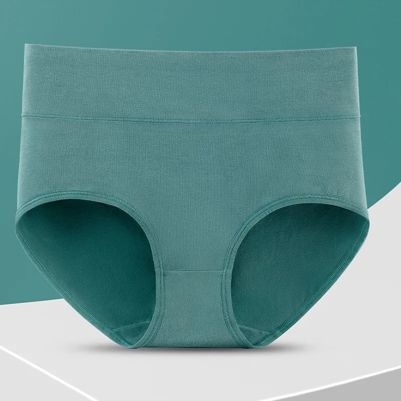 4pcs/pack High Waist Underwear Cotton Panties Women