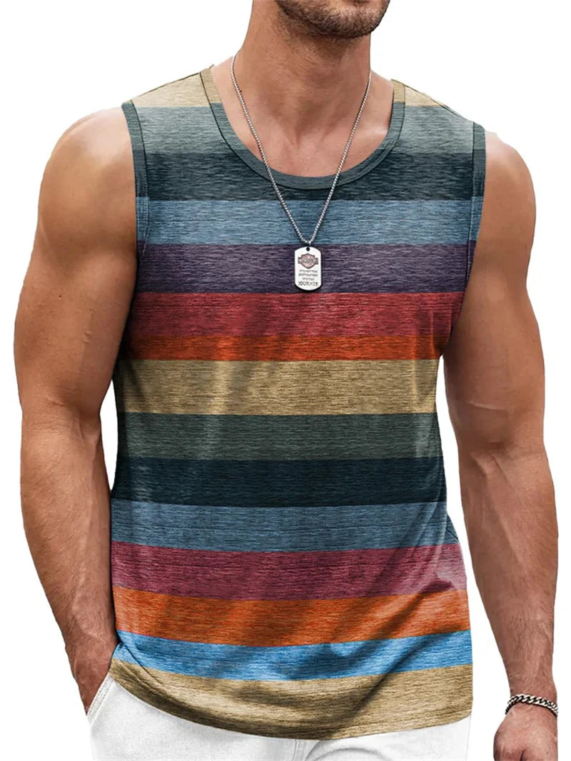 Men’s Retro Striped Tank Top
