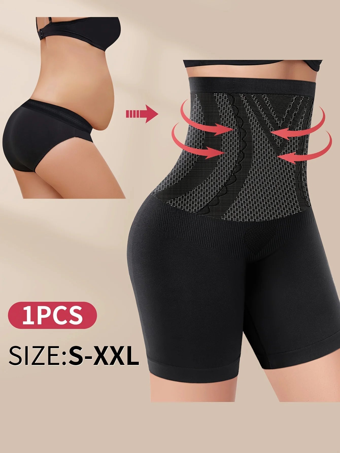 1pcs High Waist Seamless Panties