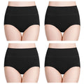 4pcs/pack High Waist Underwear Cotton Panties Women
