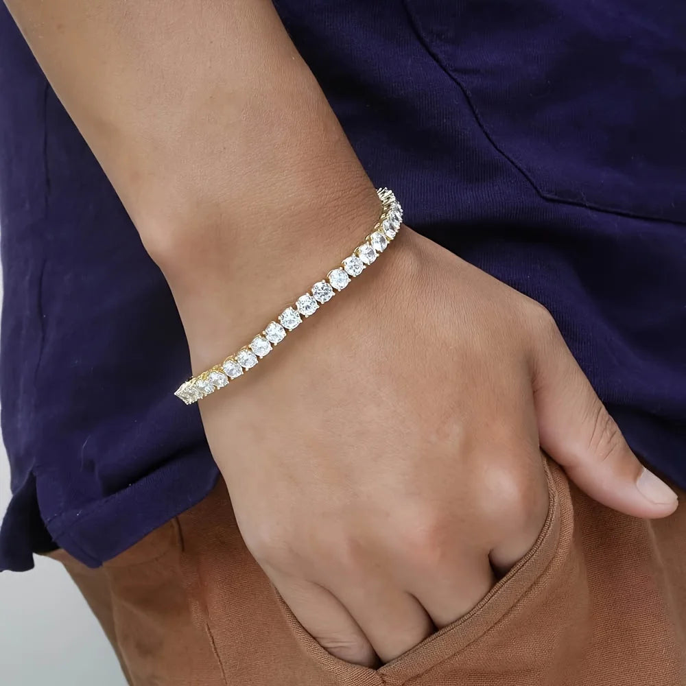 New Pure Copper Tennis Chain Bracelet